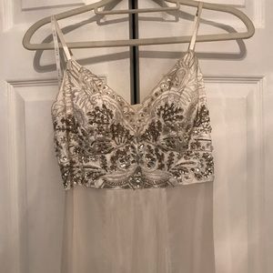 Vintage white sequins dress
